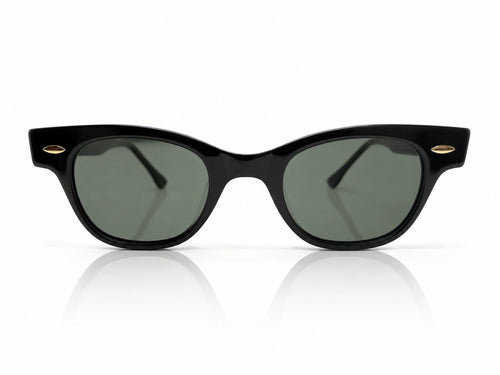 Lunettes 1960 acétate noire — verres verts fumés Tala Studio GENESIS