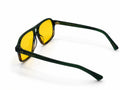 Lunettes aviateur Nath acétate marron bleu vert — verres jaune ambré Tala Studio — vue 4